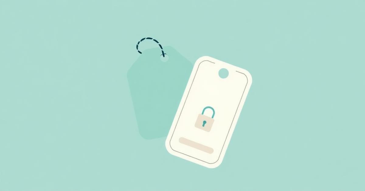 Illustration of a price tag beside a locked subscription card